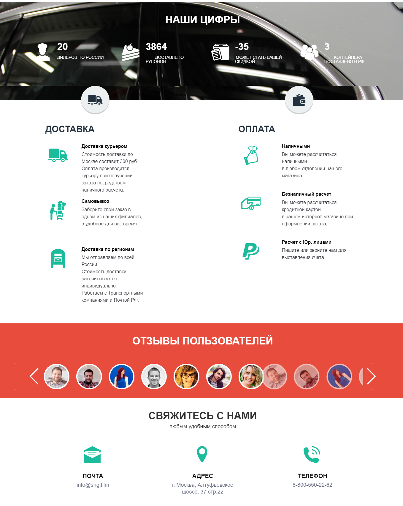 landing page для shadow guard